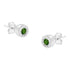 .925 Sterling Silver 1/5 Cttw Round Brilliant-Cut Green Diamond Miracle-Set Stud Earrings (Fancy Color-Enhanced, I1-I2 Clarity) by Bids.com