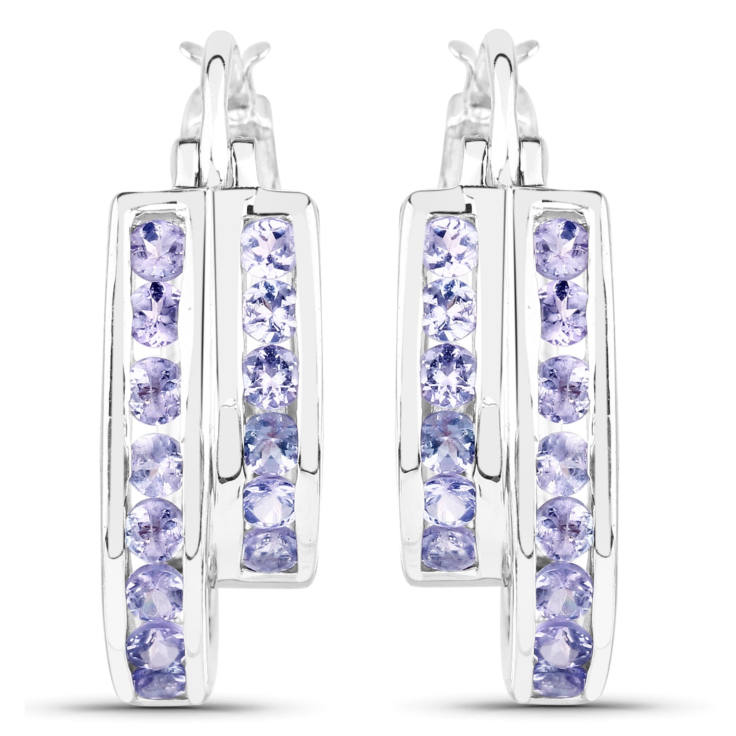 1.40 Carat Genuine Tanzanite .925 Sterling Silver Earrings  DestGlow