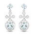 4.42 Carat Genuine Aquamarine and White Zircon .925 Sterling Silver Earrings by Bids.com