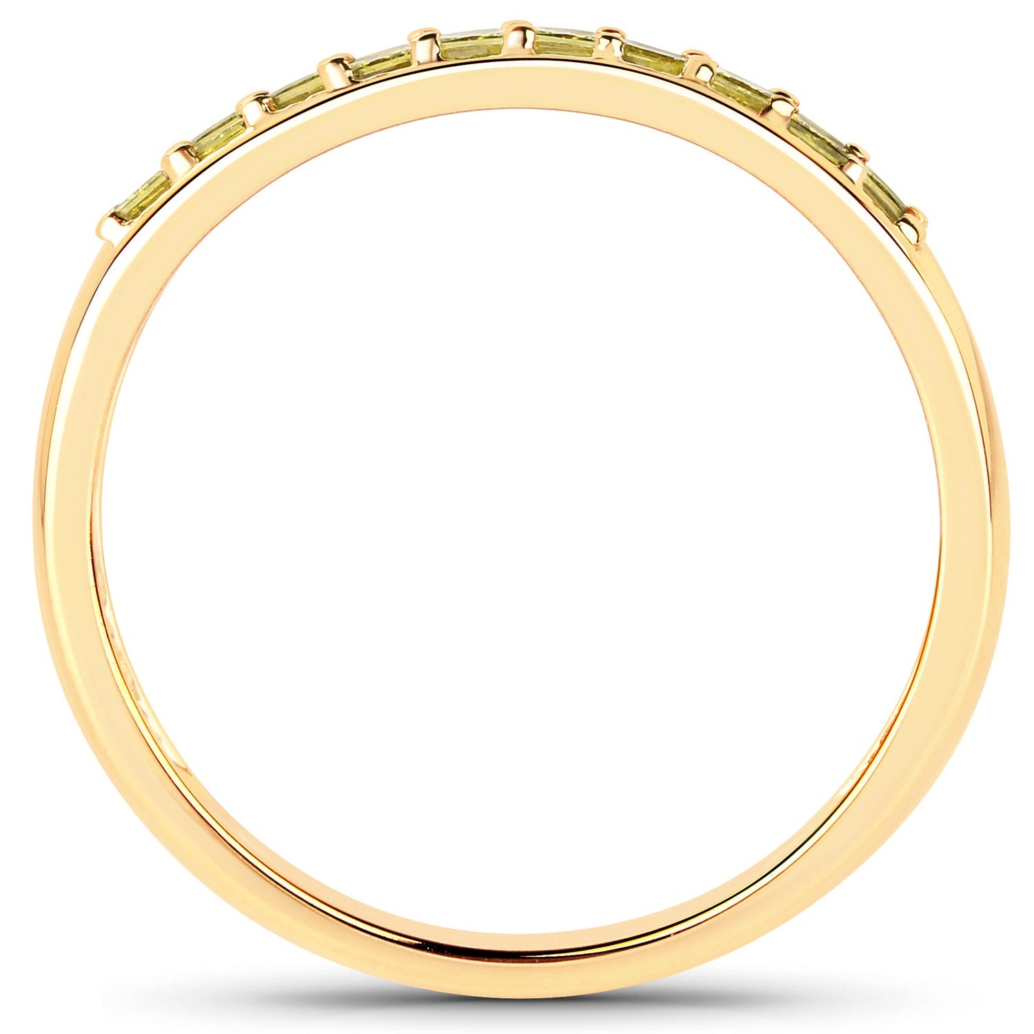 0.27 Carat Genuine Yellow Diamond 14K Yellow Gold Ring (SI1-SI2) by Bids.com