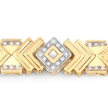 0.98 Carat Genuine White Diamond .925 Sterling Silver Bracelet by Bids.com