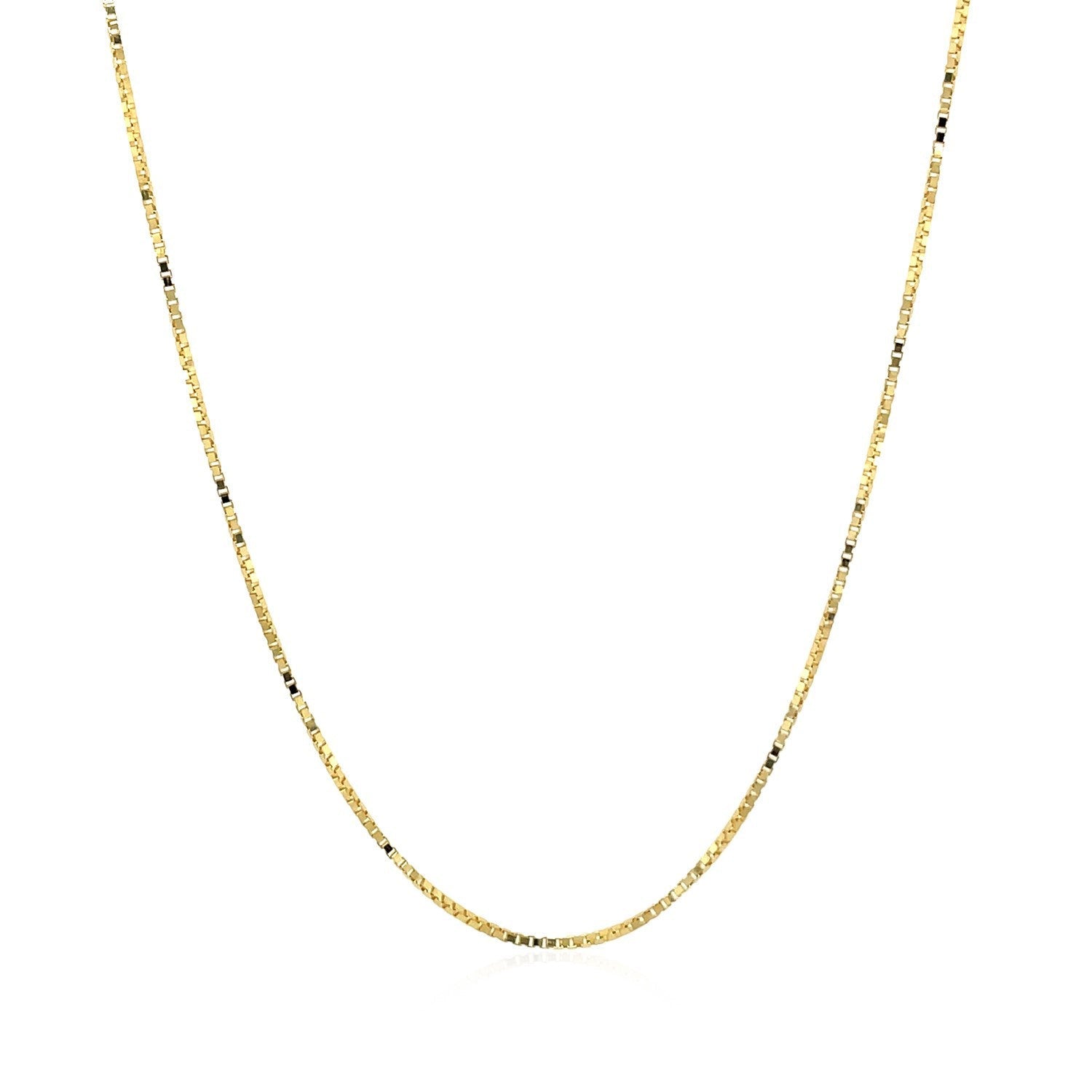 14k Yellow Gold Classic Box Chain 0.7mm by Bids.com