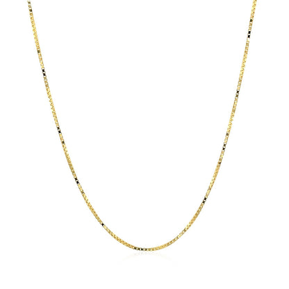 14k Yellow Gold Classic Box Chain 0.7mm by Bids.com
