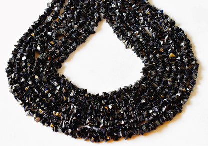 Uncut Blue Sandstone  Crystal Chip Beads Raw Gemstone Uncut Beads Necklace  DestGlow