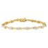 10K Yellow and White Gold 2.00 cttw Round and Baguette-Cut Diamond Link Bracelet (I-J Color, I2-I3 Clarity) - Size 7.25" by Bids.com