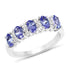 1.51 Carat Genuine Tanzanite and White Topaz .925 Sterling Silver Ring  DestGlow