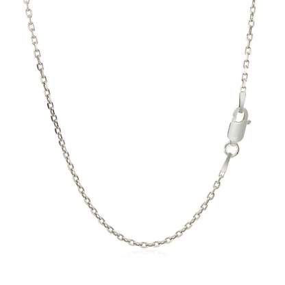 Sterling Silver Rhodium Plated Cable Chain 1.5mm by Bids.com