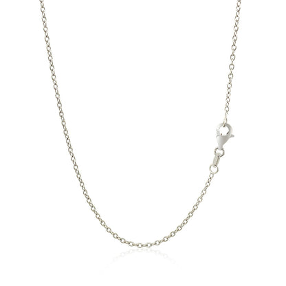 18k White Gold Round Cable Chain 1.5mm by Bids.com
