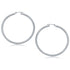 14k White Gold Polished Hoop Earrings (50 mm) by Bids.com