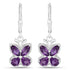 2.12 Carat Genuine Amethyst .925 Sterling Silver Earrings by Bids.com