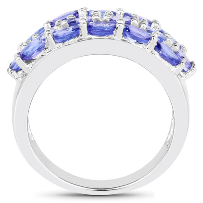2.72 Carat Genuine Tanzanite .925 Sterling Silver Ring by Bids.com