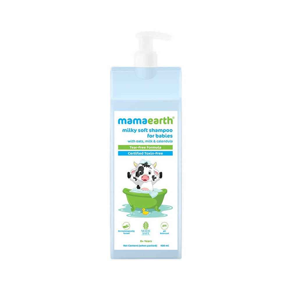 Mamaearth Milky Soft Baby Shampoo For Gently Cleanses Hair &amp; Balances Scalp pH