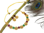 Joban Fashion Maroon & Green Pure Brass With Rajwadi Polish Necklace Set