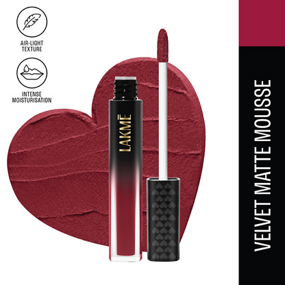 Lakme Xtraordin-Airy Velvet Matte Lip Mousse - Love Me Red