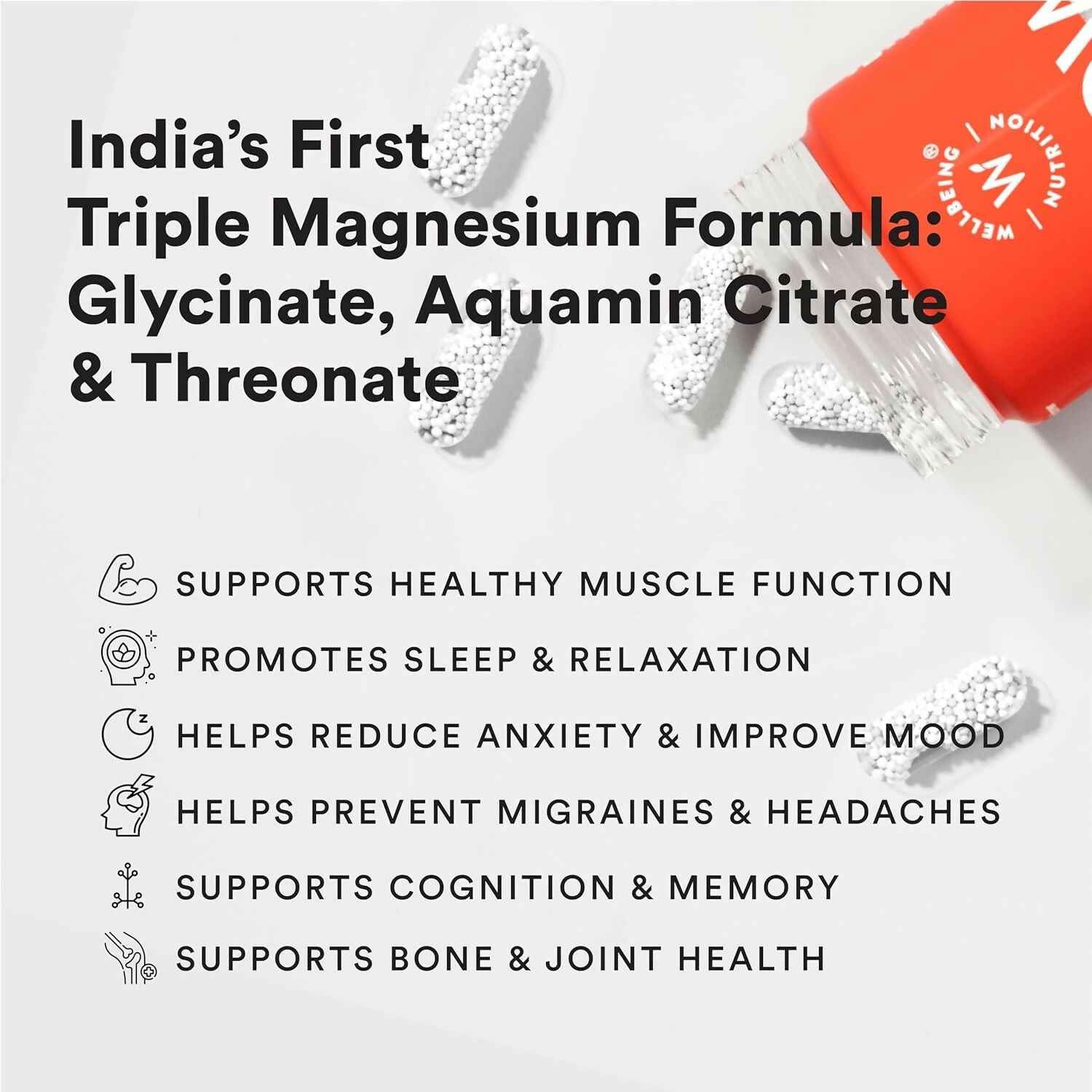 Wellbeing Nutrition Slow Triple Magnesium Complex Capsules