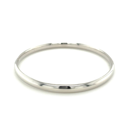 Classic Bangle in 14k White Gold (5.0mm) by Bids.com