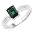 1.19 Carat Genuine Green Tourmaline and White Diamond 14K White Gold Ring by Bids.com