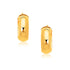 14k Yellow Gold Wide Medium Hoop Earrings with Snap Lock by Bids.com