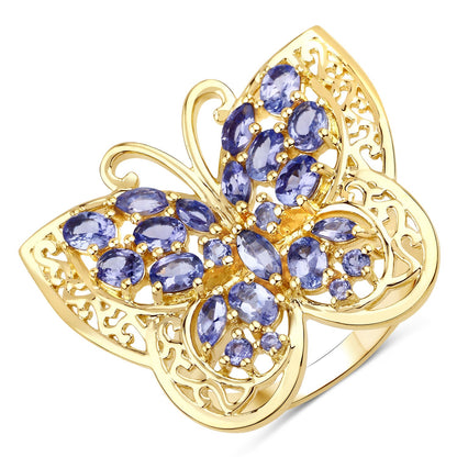 2.50 Carat Genuine Tanzanite .925 Sterling Silver Ring by Bids.com