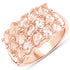 18K Rose Gold Plated 3.30 Carat Genuine Morganite .925 Sterling Silver Ring  DestGlow