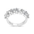14K White Gold 3.0 Cttw Lab-Grown Diamond Shared Prong Set 6 Stone Band Ring (G-H Color, VS2-SI1 Clarity) - Ring Size 7  DestGlow