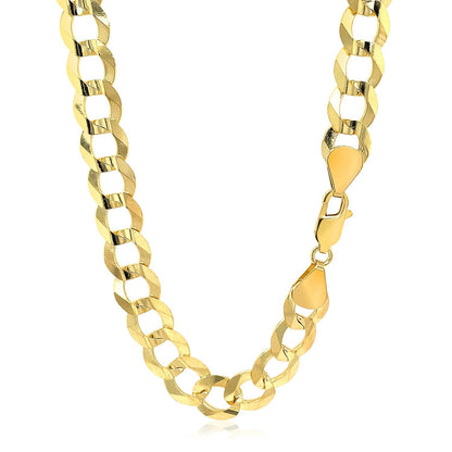 14k Yellow Gold Solid Curb Chain 10.0mm by Bids.com