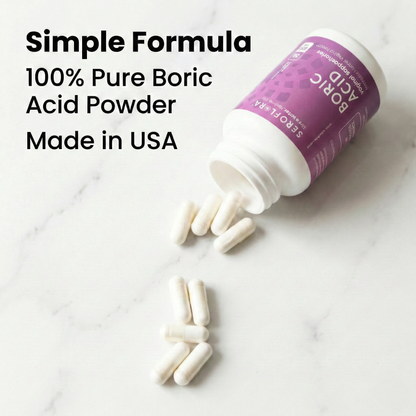 Boric Acid Suppositories (30ct, 2 bottles) by Seroflora