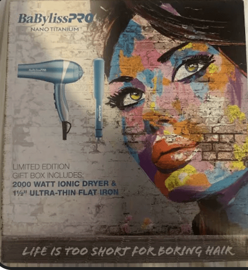 BaBylissPRO Styling Set: 5548 Nano Titanium Dryer &amp; 1.5" Straightener