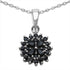1.48 Carat Genuine Black Sapphire .925 Sterling Silver Pendant  DestGlow