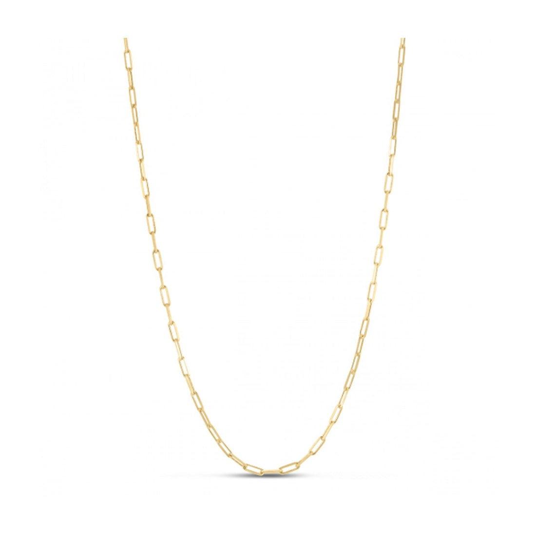 Sterling Silver Gold Plated Paperclip Chain (2.50 mm) by Bids.com
