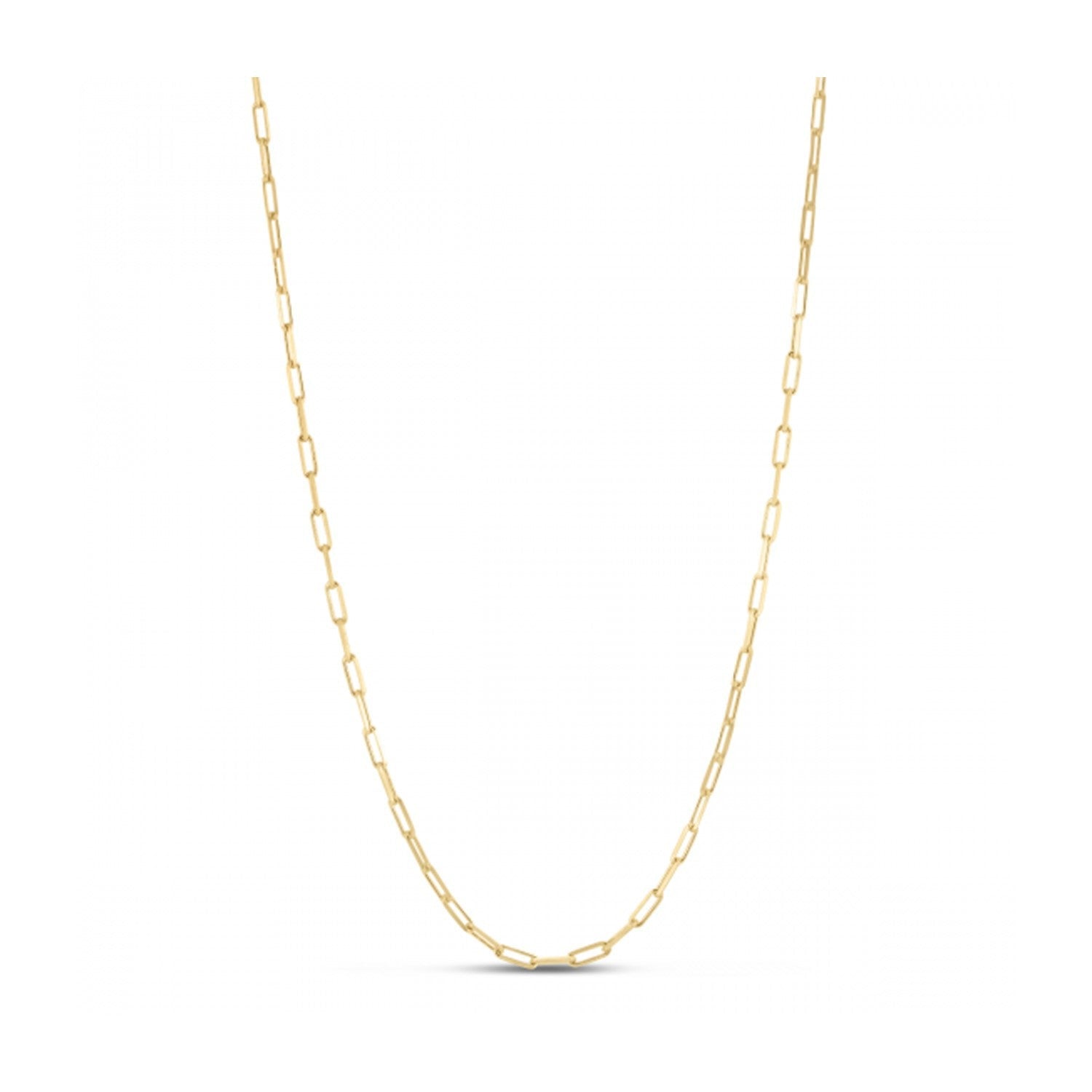 Sterling Silver Gold Plated Paperclip Chain (2.50 mm) by Bids.com