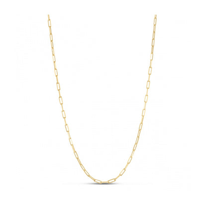 Sterling Silver Gold Plated Paperclip Chain (2.50 mm) by Bids.com