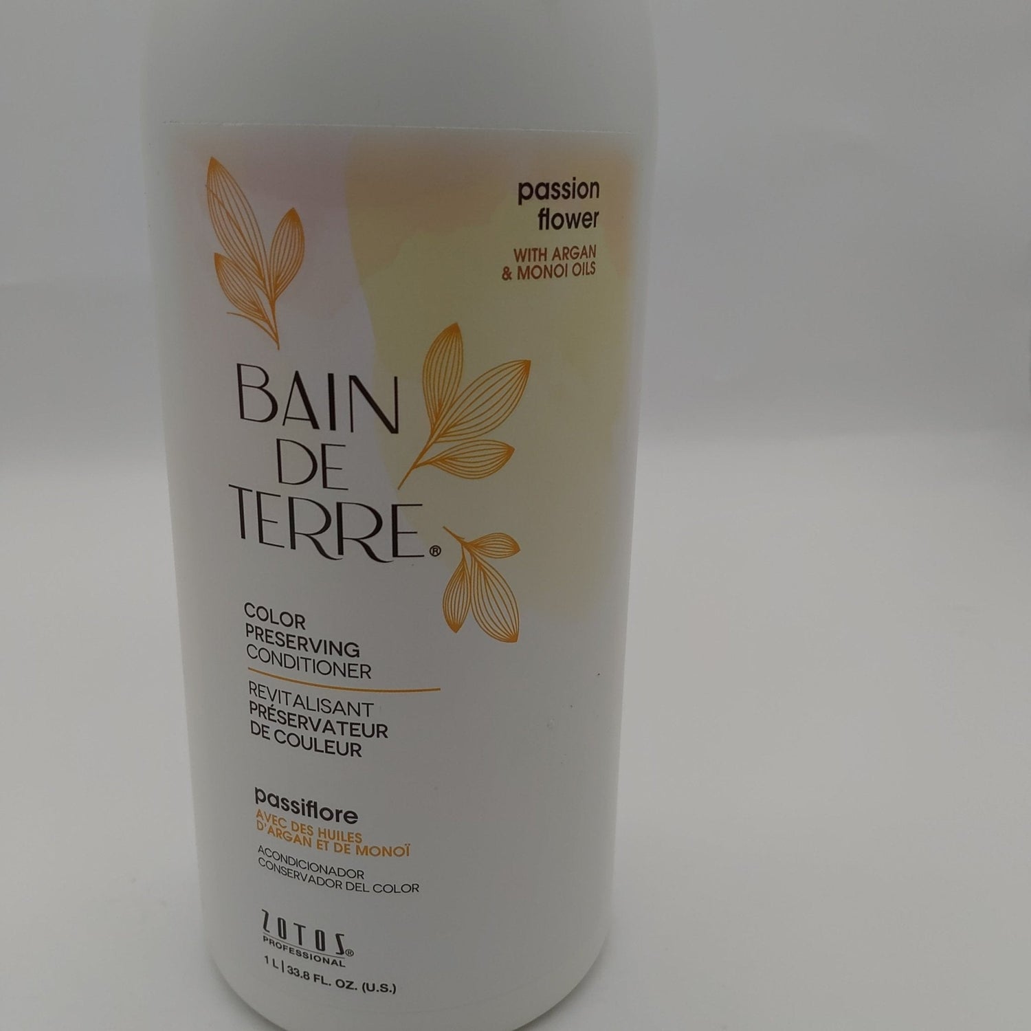 Bain de Terre Passion Flower Color Preserving Conditioner, Luxurious Hydration for Vibrant Color &amp; Protection from Fading, with Argan &amp; Monoi Oils, Paraben-Free 33.8 fl oz