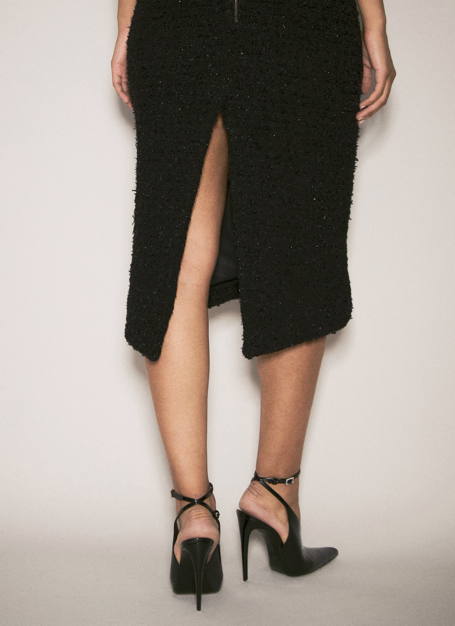 Balenciaga Women Boucle Midi Skirt by Luosophy