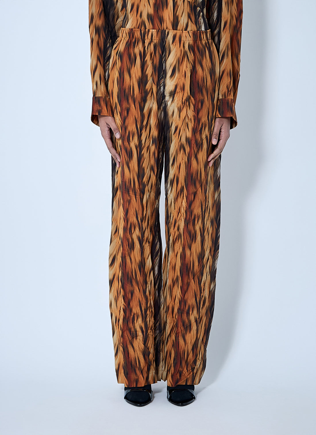 Balenciaga Women Ai Croc Silk Pants by Luosophy