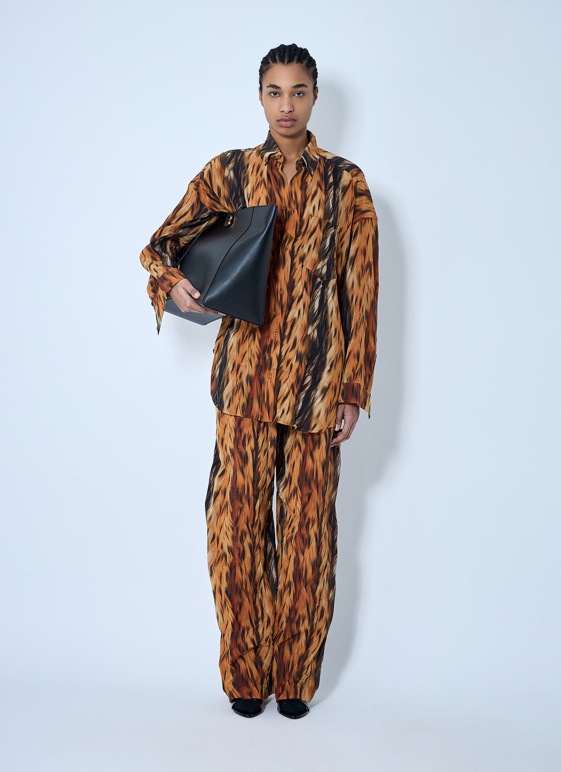 Balenciaga Women Ai Croc Silk Pants by Luosophy