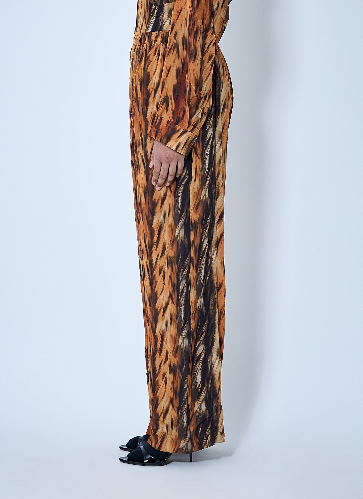 Balenciaga Women Ai Croc Silk Pants by Luosophy