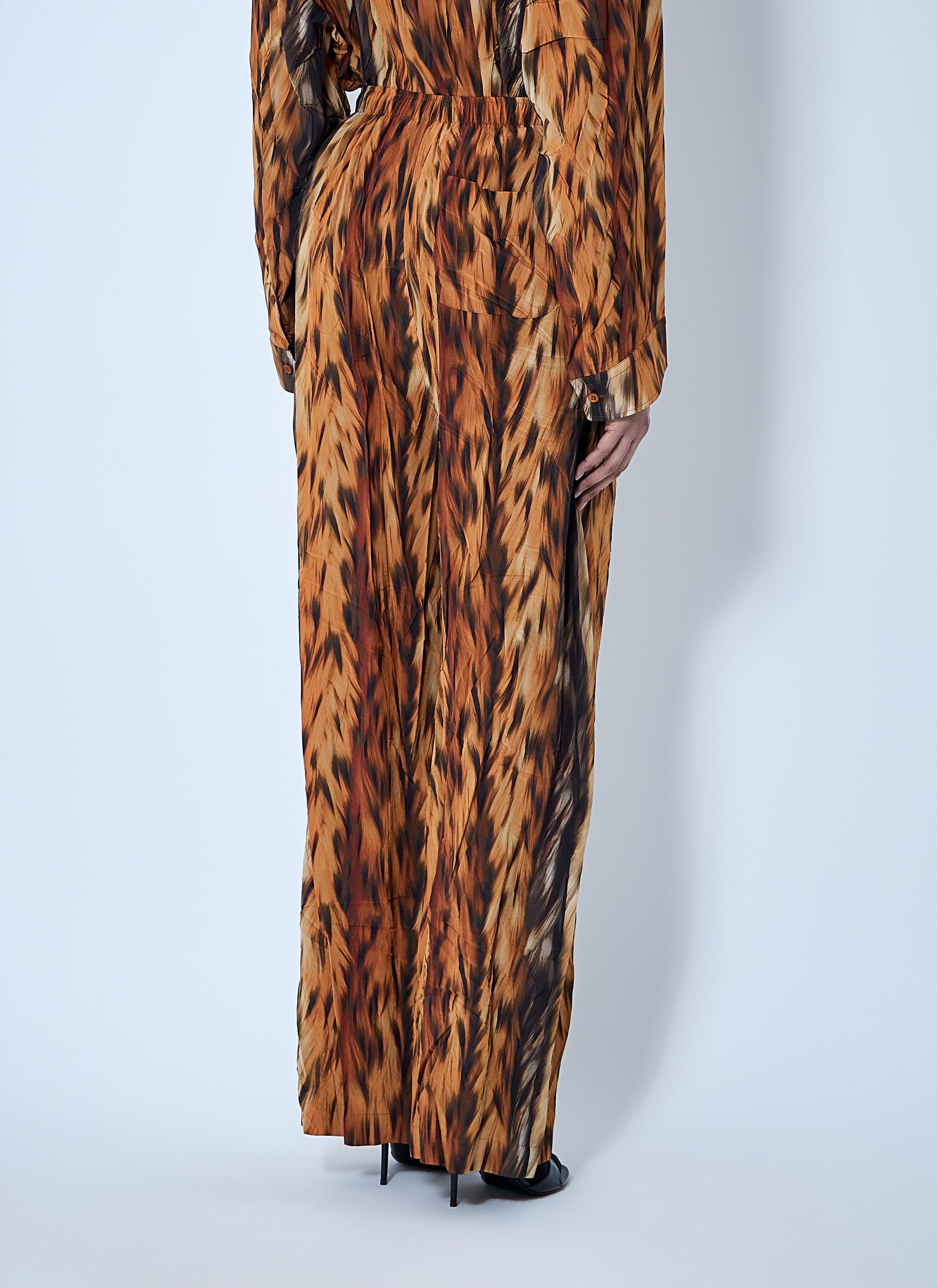 Balenciaga Women Ai Croc Silk Pants by Luosophy