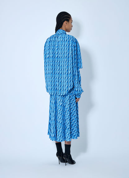 Balenciaga Women Double Sleeve Pleated Dress by Luosophy