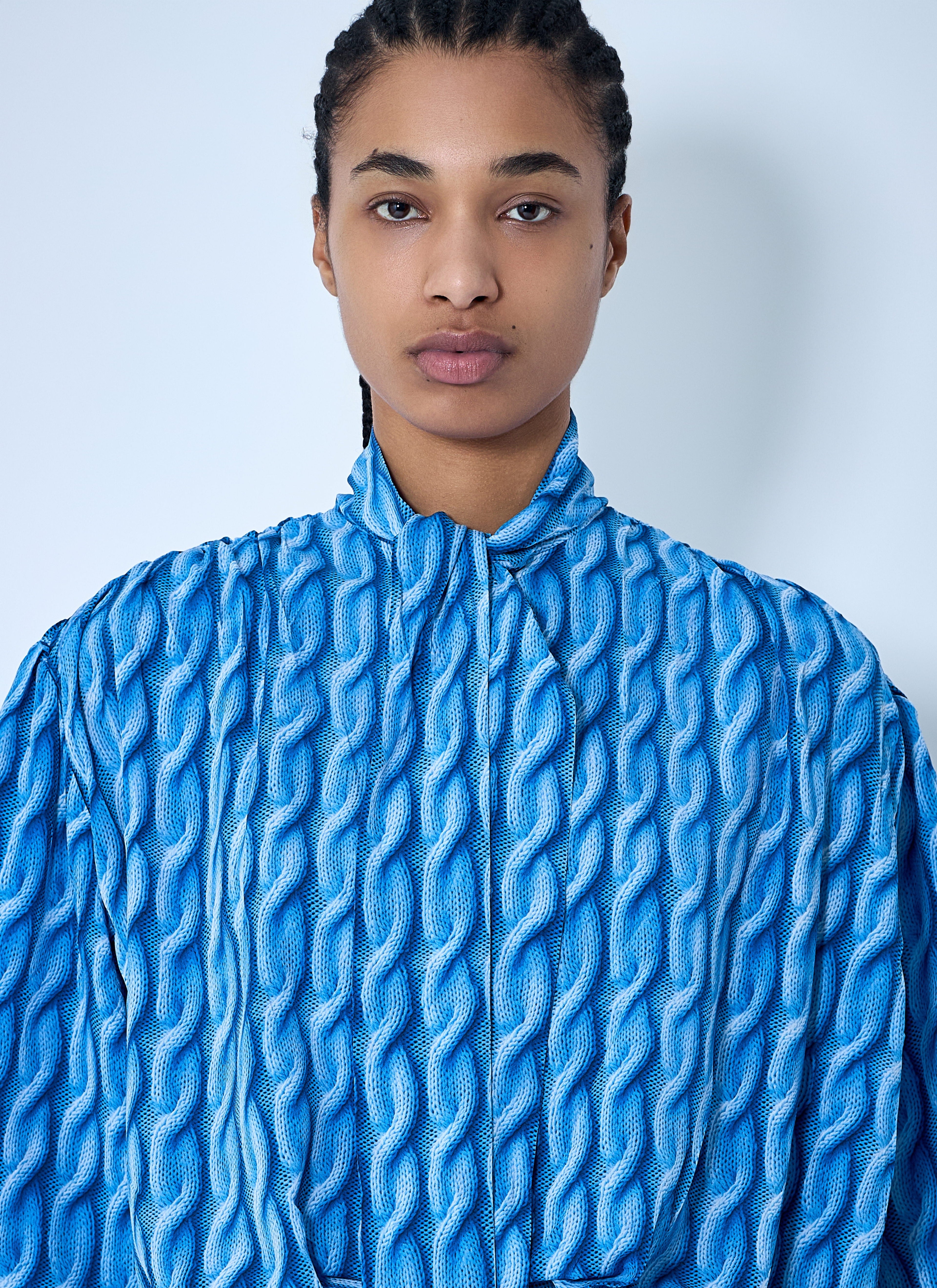 Balenciaga Women Double Sleeve Pleated Dress by Luosophy
