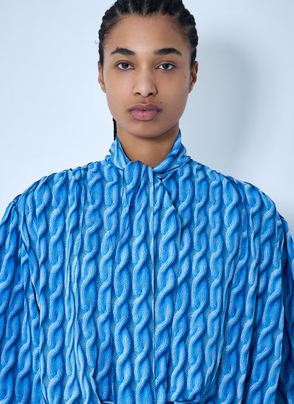 Balenciaga Women Double Sleeve Pleated Dress by Luosophy