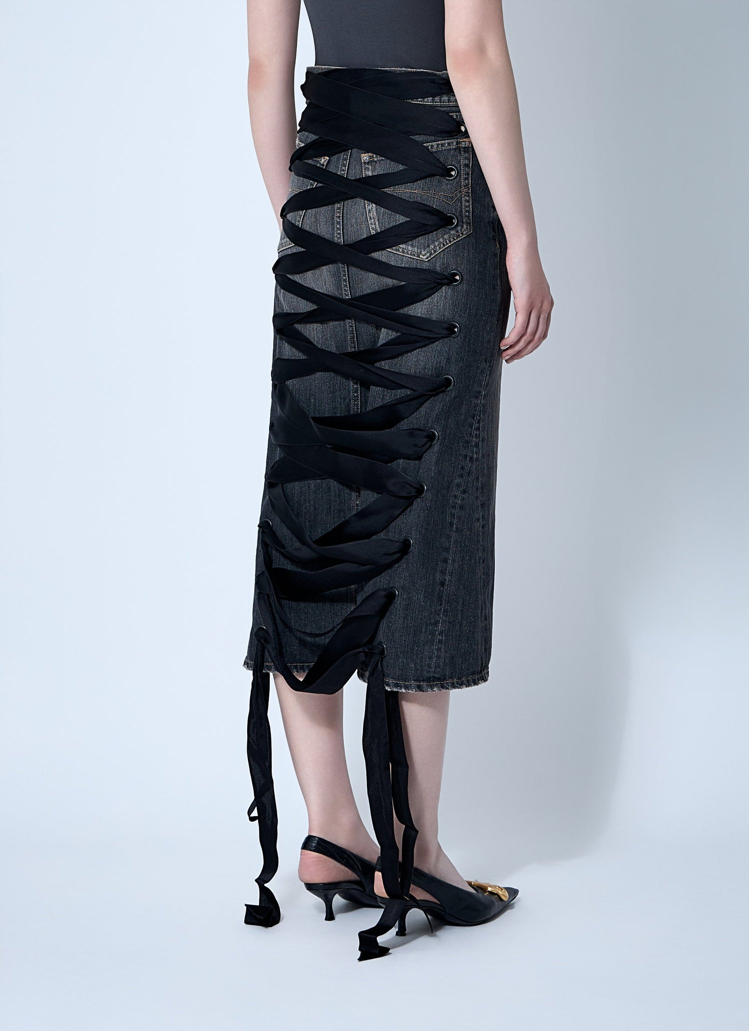 Balenciaga Women Lace-Up Skirt by Luosophy
