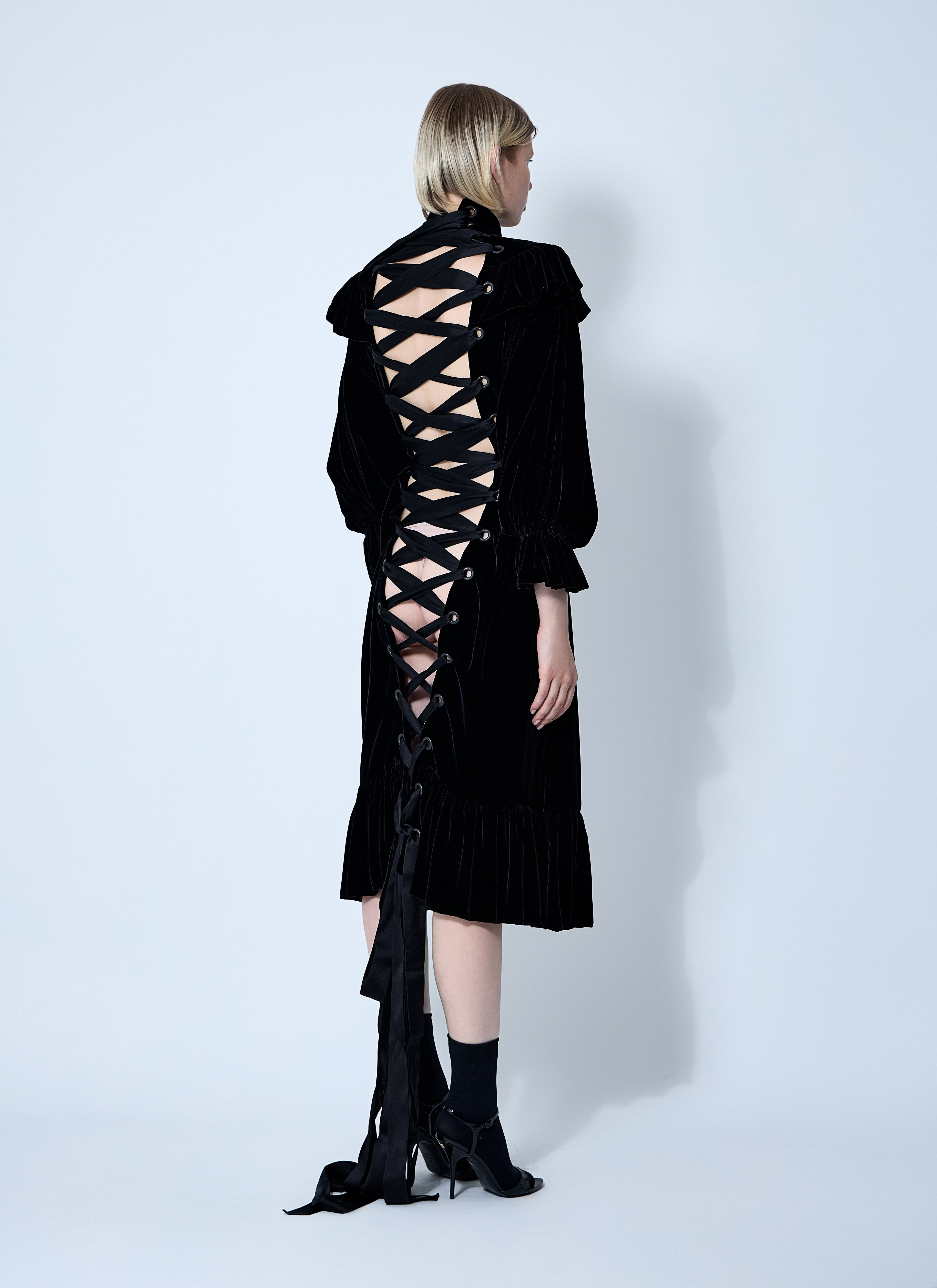 Balenciaga Women Lace-Up Dress by Luosophy
