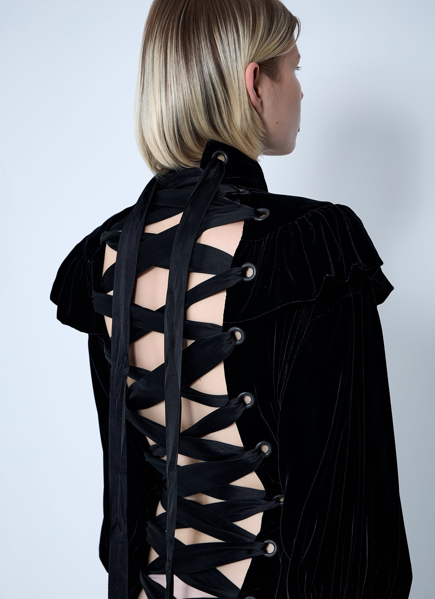 Balenciaga Women Lace-Up Dress by Luosophy