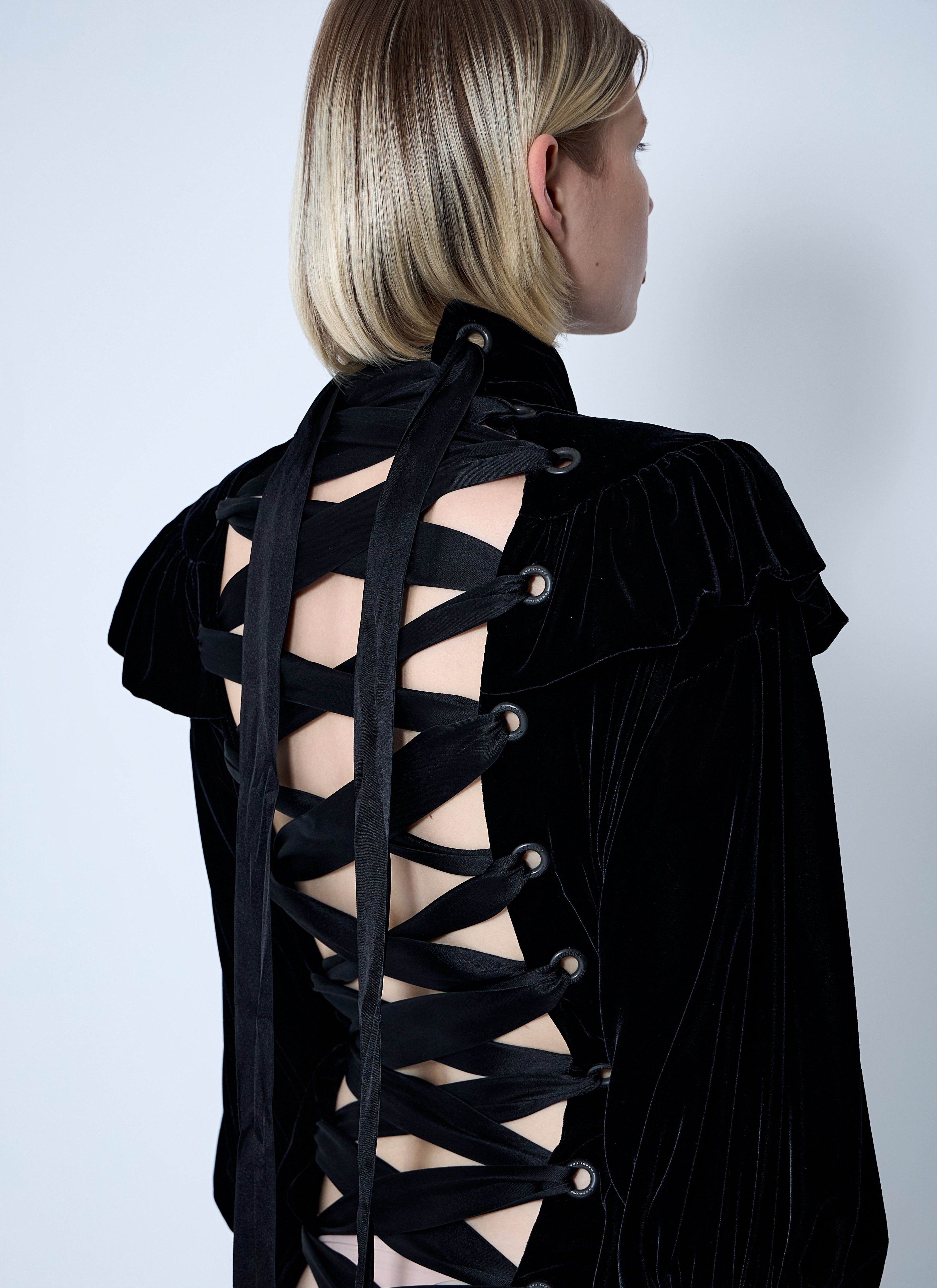 Balenciaga Women Lace-Up Dress by Luosophy