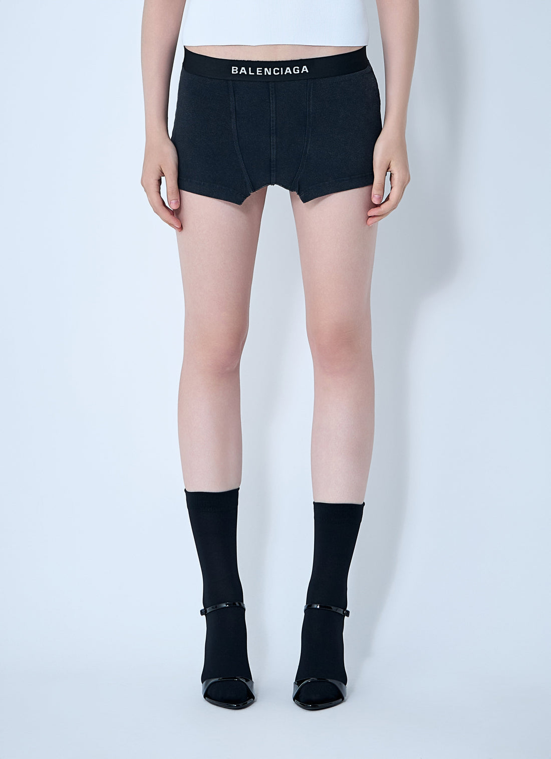 Balenciaga Women Cut-Off Brief Mini Skirt by Luosophy