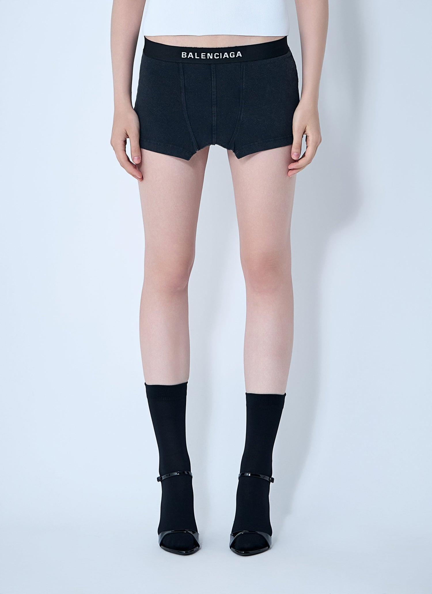 Balenciaga Women Cut-Off Brief Mini Skirt by Luosophy