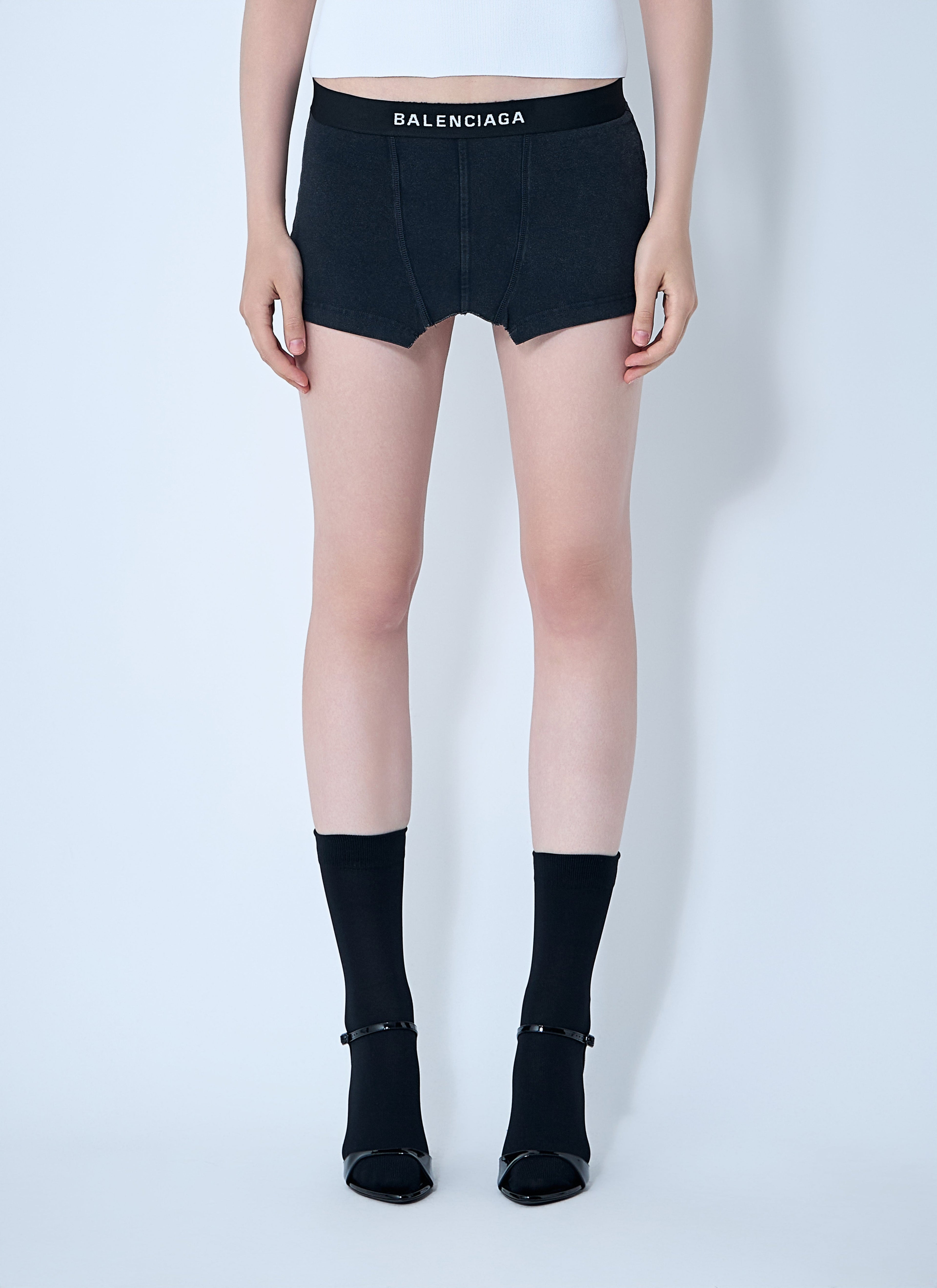 Balenciaga Women Cut-Off Brief Mini Skirt by Luosophy