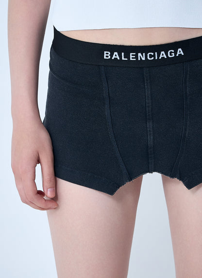Balenciaga Women Cut-Off Brief Mini Skirt by Luosophy