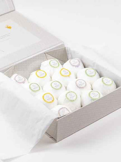 Bulk - 100 Natural Vegan Mix scents Bath Bombs - White